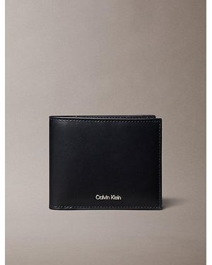 Calvin Klein Dunne Leren Rfid-Portemonnee - Zwart