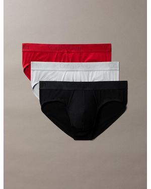 Calvin Klein 3 Pack Hip Briefs - Pink