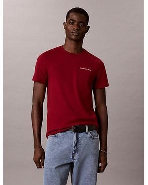 Calvin Klein Jeans Slim Embroidered Logo T-Shirt