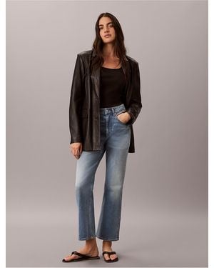 Calvin Klein Calvin Klein High Rise Cropped Flared Jeans - Brown