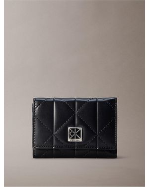 Calvin Klein Quilted Zip Wallet - Gray