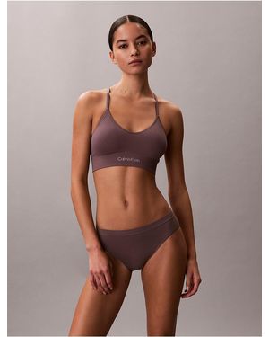 Calvin Klein Microfiber Seamless Rib Lightly Lined Bralette - Multicolor