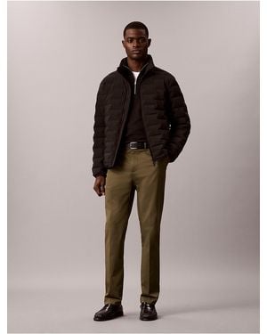 Calvin Klein Cotton Stretch Slim Pants - Brown