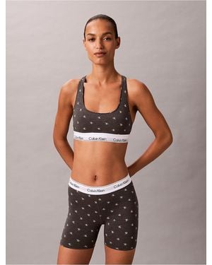 Calvin Klein Icon Cotton Modal Unlined Bralette - Gray