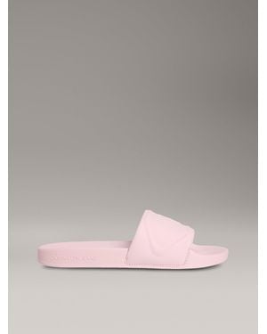 Calvin Klein Logo Sliders - Pink