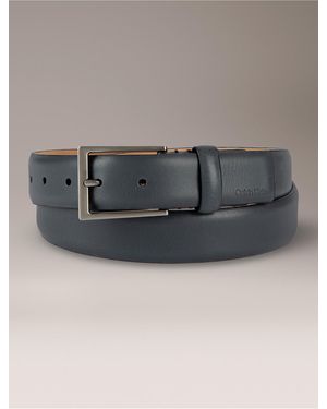 Calvin Klein Embossed Logo Harness Buckle Belt - Gray