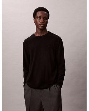 Calvin Klein Merino Wool Classic Jumper - Black