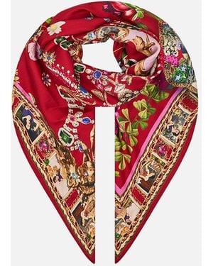 Camilla eBoutique Large Square Scarf Just One Bite Snow - Red