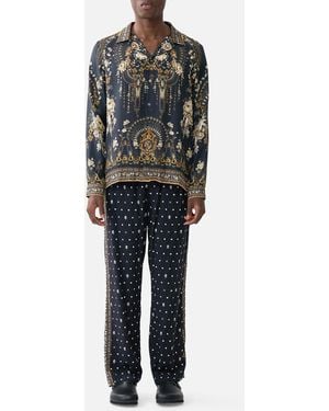 CAMILLA Lounge Pant With Elastic Waist Flamenco Folklore - Blue