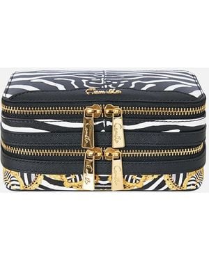 CAMILLA Small Jewellery Case Zig Zag Zoo - Black