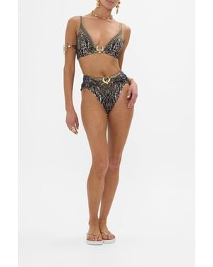CAMILLA High Waist Pant With Trim Cat Worship - Multicolour