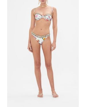 CAMILLA Ruched Underwire Bra With Removable Straps Plumes And Parterres - White