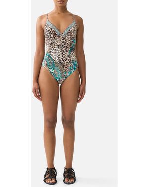 CAMILLA Soft High Tri Underwire One Piece Flamenco Euphoria - Brown
