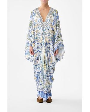 CAMILLA T Shape Long Kaftan My Homespun Heart - Blue