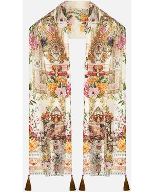 Camilla eBoutique Long Scarf Egyptian Rose - White