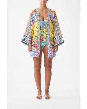 CAMILLA Short Kimono Wrap Sultanahmet Summer - Yellow