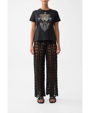 CAMILLA Short Sleeve Easy Tee Song Of The Solstice - Black