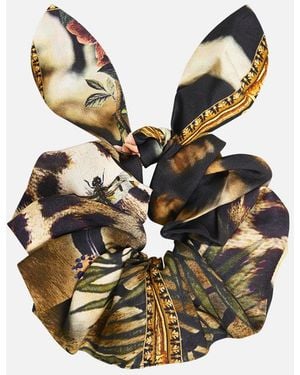 CAMILLA Scrunchie With Tie Leotigra Land - Brown