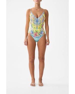 CAMILLA V Neck Underwire One Piece With Scoop Back Sultanahmet Summer - Yellow