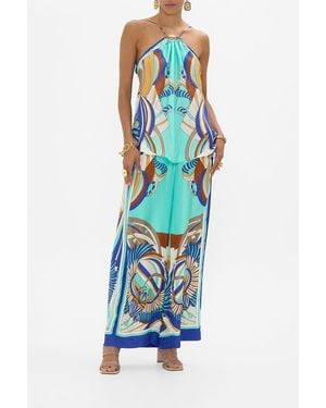 CAMILLA Relaxed Panel Pant Oasis Oracle - Blue