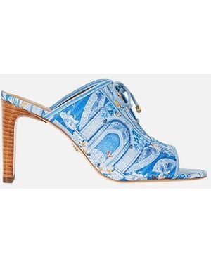 CAMILLA Sofia Lace Up Front Heel Mule De Nada Granada - Blue