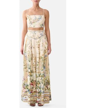 CAMILLA Corset Waist Wide Leg Pant Midsummer Masterpiece - Natural