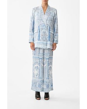 CAMILLA Double Breasted Soft Jacket The Hum Of The Alhambra - Blue