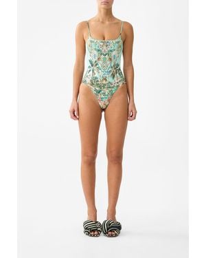 CAMILLA Straight Neck One Piece With Back Strap Detail Balearic Bebé - Multicolour