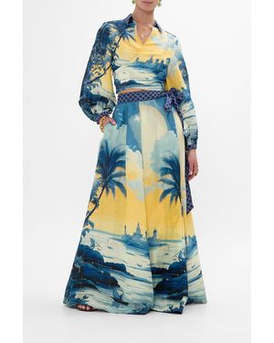 CAMILLA Maxi Wrap Skirt Song Of Saint Anthony - Blue