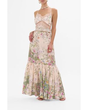 CAMILLA Skirt With Deep Hem Frill And Belt Palacio Playground - Pink