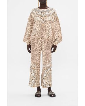 CAMILLA Embellished Tuck Detail Sweater Grotto Goddess - Natural