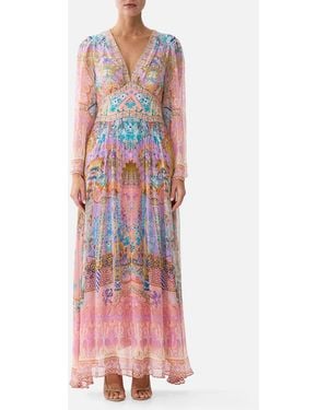 CAMILLA Flared Sleeve Dress Howdy Gaudi - Pink
