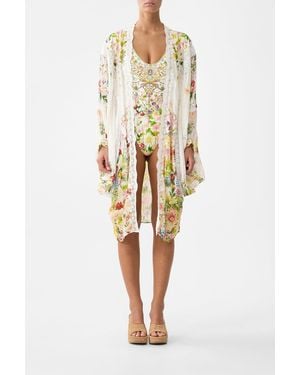 CAMILLA Dramatic Sleeve Cocoon Layer The Call Of Catalonia - White