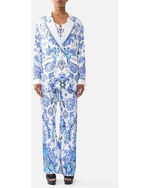 CAMILLA Double Breasted Soft Jacket All About That Lace - Blue