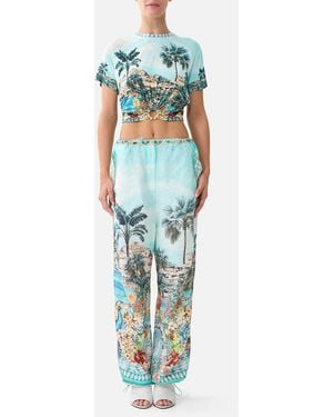 CAMILLA Jersey T-Shirt With Hardware Balearic Bebé - Blue