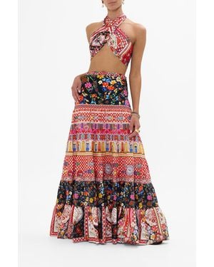 CAMILLA Jersey Spliced Tiered Skirt Folk Fabulous