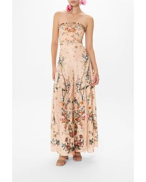 CAMILLA Bandeeu Bodysuit With Frill Rose Garden Revolution - Natural