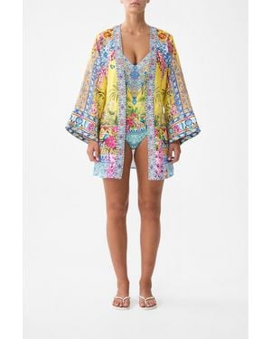 CAMILLA Short Kimono Wrap Sultanahmet Summer - Yellow