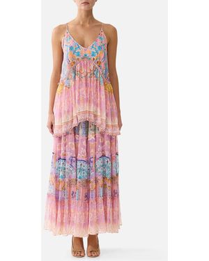 CAMILLA Shirred Waist Tiered Circle Skirt Howdy Gaudi