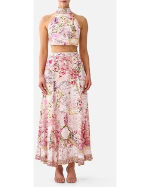CAMILLA Halter Tie Back Top Journal De Voyage - White