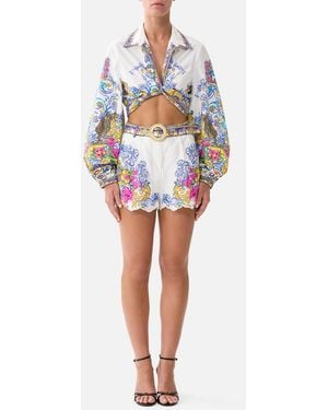 CAMILLA Tuck Front Short Milla - White