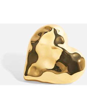 CAMILLA The Heart String Quintet Textured Ring - Metallic