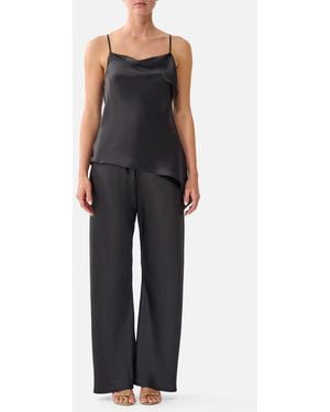 CAMILLA Bias Cut Drawstring Pant Silk Essentials - Black
