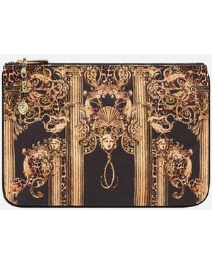 CAMILLA Small Canvas Clutch Era Of Empires - Brown
