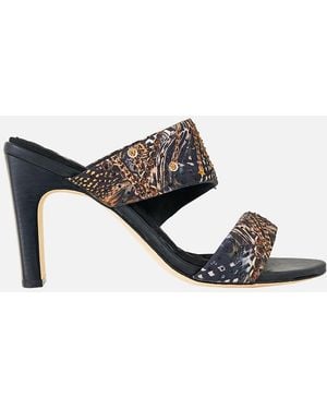 CAMILLA Pamela Asymmetrical Heel Sandal Feline Folklore - Black
