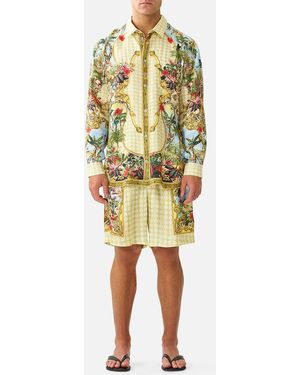 CAMILLA Baggy Long Walk Short With Elastic Waist Wanderlust Empire - Metallic