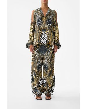 CAMILLA Parachute Pant Feline Folklore - Black