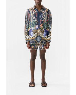 CAMILLA Oversized Shirt Palacio Poetry - Blue