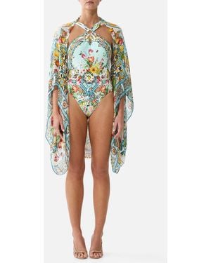 CAMILLA Silk Chiffon Shrug Magic Of The Mercado - Multicolour