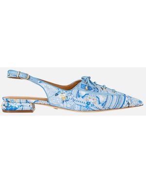 CAMILLA Elena Lace Up Front Pointed Slingback De Nada Granada - Blue